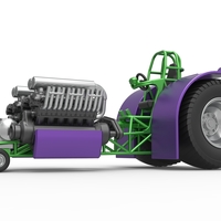 Pulling tractor with 2 engines V12 Scale 1:25 - Thumbnail 2