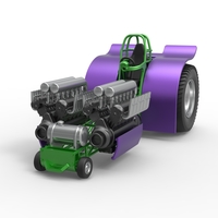 Pulling tractor with 2 engines V12 Scale 1:25 - Thumbnail 3