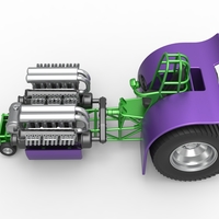 Pulling tractor with 2 engines V12 Scale 1:25 - Thumbnail 8