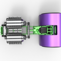 Pulling tractor with 2 engines V12 Scale 1:25 - Thumbnail 9