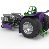 Pulling tractor with 2 engines V12 Scale 1:25 - Thumbnail 10