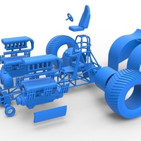 Pulling tractor with 2 engines V12 Scale 1:25 - Thumbnail 14