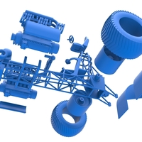 Pulling tractor with 2 engines V12 Scale 1:25 - Thumbnail 16