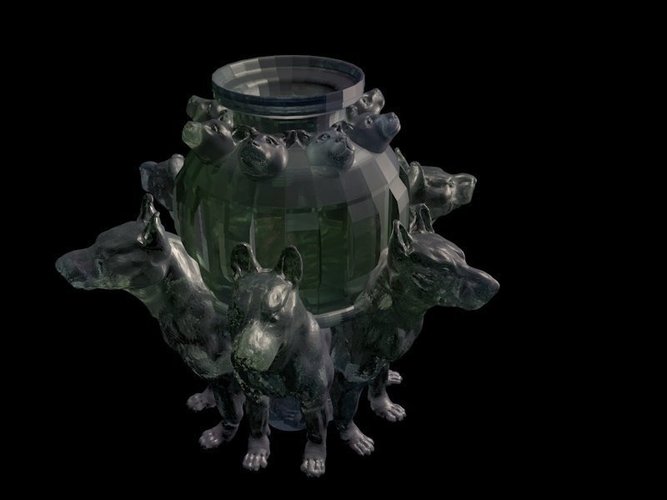 Dog vase 3D Print 48160