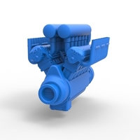 Engine V12 for pulling tractor Scale 1:25 - Thumbnail 3