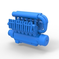 Engine V12 for pulling tractor Scale 1:25 - Thumbnail 8