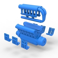 Engine V12 for pulling tractor Scale 1:25 - Thumbnail 14