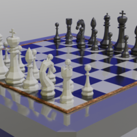 Low poly Chess set - Thumbnail 2