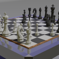Low poly Chess set - Thumbnail 3