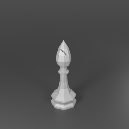 Low poly Chess set 3D Print 481625