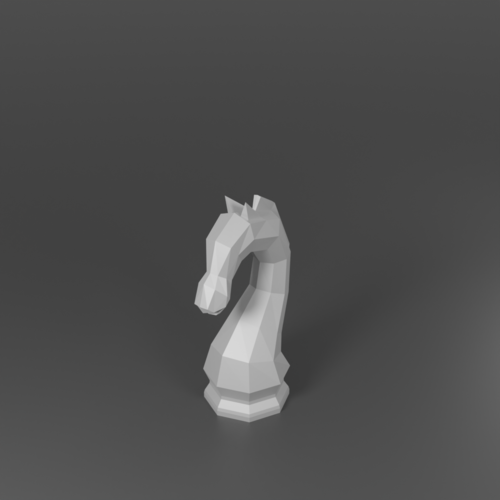 3D Printed LOW POLY 3D CHESS by marceltorigami