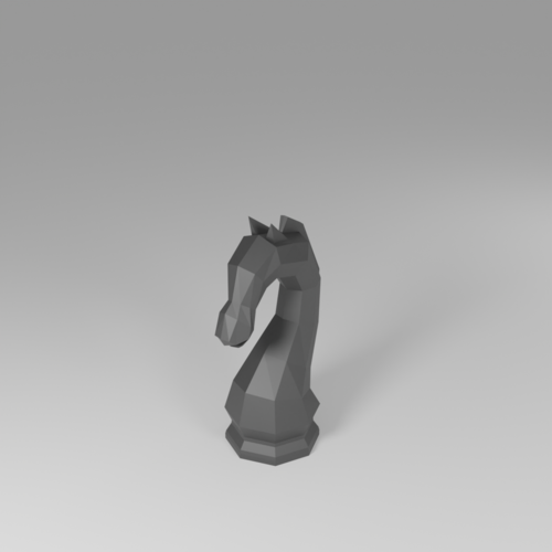 3D Printed LOW POLY 3D CHESS by marceltorigami