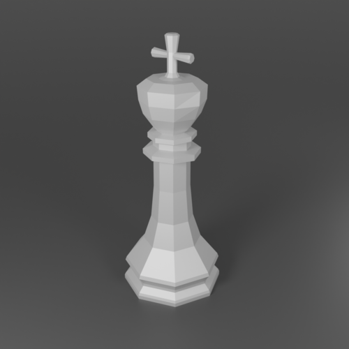 Low poly Chess set 3D Print 481629