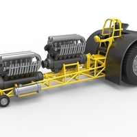 Pulling tractor with 2 engines V12 in line 1:25 - Thumbnail 1