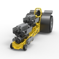 Pulling tractor with 2 engines V12 in line 1:25 - Thumbnail 3