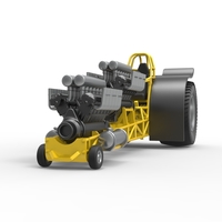 Pulling tractor with 2 engines V12 in line 1:25 - Thumbnail 4