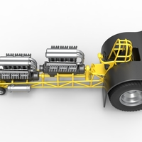 Pulling tractor with 2 engines V12 in line 1:25 - Thumbnail 8
