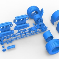 Pulling tractor with 2 engines V12 in line 1:25 - Thumbnail 15