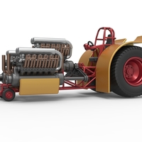 Pulling tractor with 3 engines V12 Scale 1 to 25 - Thumbnail 2