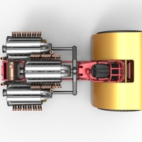 Pulling tractor with 3 engines V12 Scale 1 to 25 - Thumbnail 9