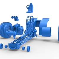 Pulling tractor with single V8 engine 1:25 - Thumbnail 16