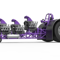 Pulling tractor with 3 engines V8 Scale 1 to 25 - Thumbnail 2