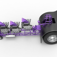 Pulling tractor with 3 engines V8 Scale 1 to 25 - Thumbnail 8