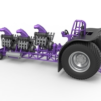 Pulling tractor with 3 engines V8 Scale 1 to 25 - Thumbnail 10