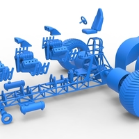 Pulling tractor with 3 engines V8 Scale 1 to 25 - Thumbnail 14