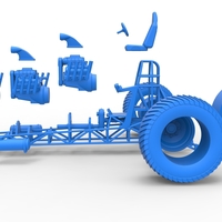 Pulling tractor with 3 engines V8 Scale 1 to 25 - Thumbnail 18