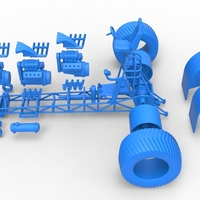 Pulling tractor with 3 engines V8 Scale 1 to 25 - Thumbnail 19