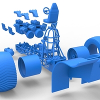 Pulling tractor with 3 engines V8 Scale 1 to 25 - Thumbnail 20