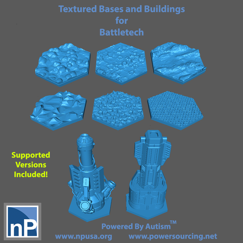 Battletech Buildings and Bases - pack 2 3D Print 481908