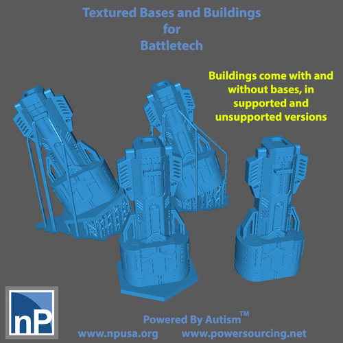 Battletech Buildings and Bases - pack 2 3D Print 481911