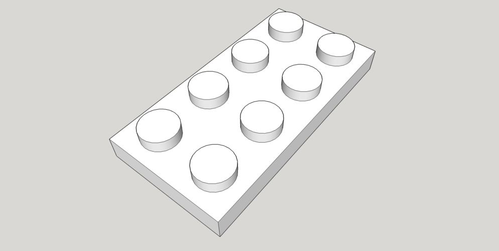 LEGO Plate - 2X4 3D Print 482049
