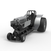 Mini Rod pulling tractor with V12 engine Scale 1:25 - Thumbnail 3