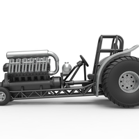 Mini Rod pulling tractor with V12 engine Scale 1:25 - Thumbnail 7