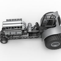 Mini Rod pulling tractor with V12 engine Scale 1:25 - Thumbnail 8