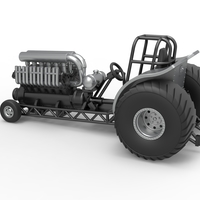 Mini Rod pulling tractor with V12 engine Scale 1:25 - Thumbnail 10
