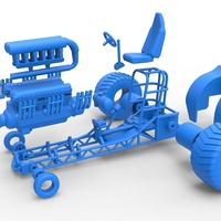 Mini Rod pulling tractor with V12 engine Scale 1:25 - Thumbnail 14