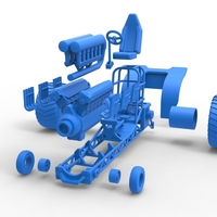 Mini Rod pulling tractor with V12 engine Scale 1:25 - Thumbnail 16