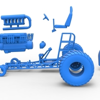 Mini Rod pulling tractor with V12 engine Scale 1:25 - Thumbnail 17