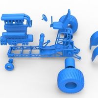 Mini Rod pulling tractor with V12 engine Scale 1:25 - Thumbnail 18