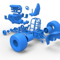 Mini Rod pulling tractor with V12 engine Scale 1:25 - Thumbnail 19