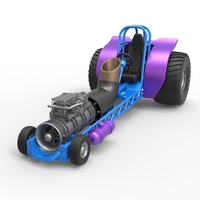 Mini Rod pulling tractor with jet engine 1:25 - Thumbnail 3