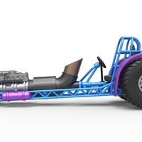 Mini Rod pulling tractor with jet engine 1:25 - Thumbnail 7