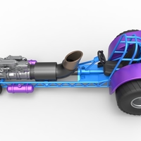 Mini Rod pulling tractor with jet engine 1:25 - Thumbnail 8