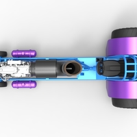 Mini Rod pulling tractor with jet engine 1:25 - Thumbnail 9