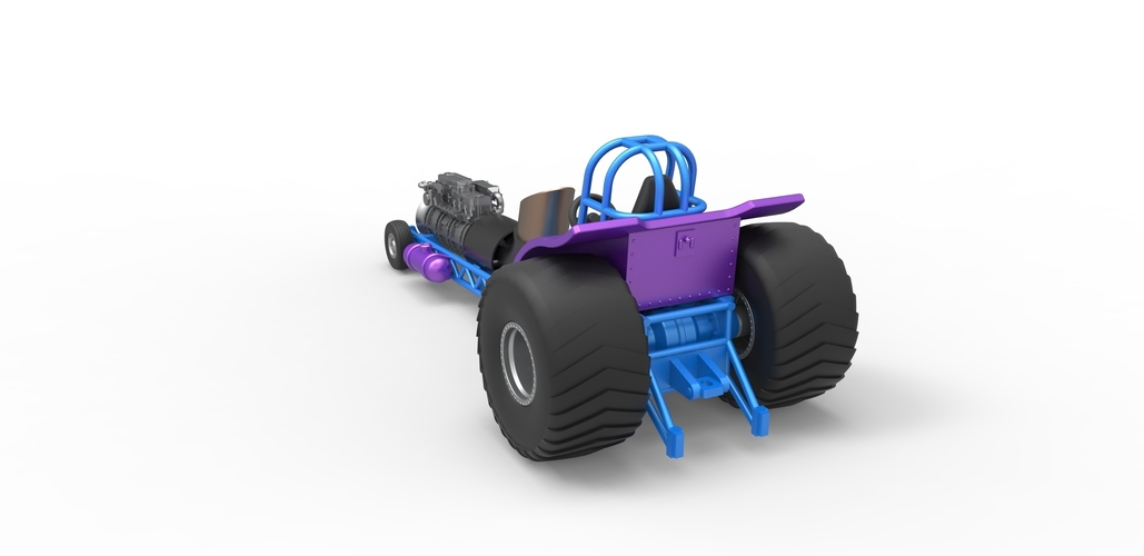 Mini Rod pulling tractor with jet engine 1:25 3D Print 482251