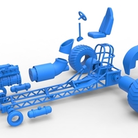 Mini Rod pulling tractor with jet engine 1:25 - Thumbnail 14